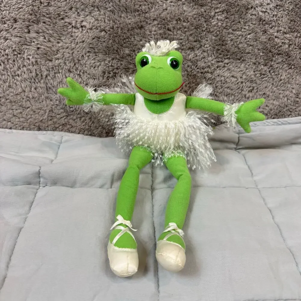 Russ Berrie Vintage Bettina Frog Ballerina Plush Toy Doll Stuffed Animal
